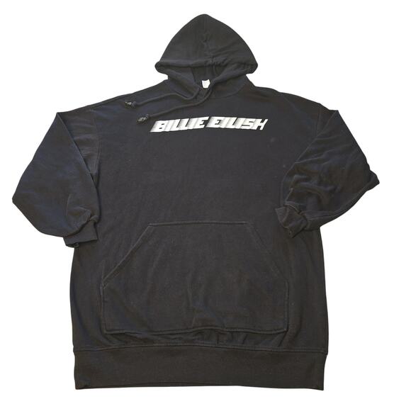 Billie Eilish Hoodie Mens Small H&M Divided Graphic Pullover Sweatshirt Pop Band - Picture 2 of 11